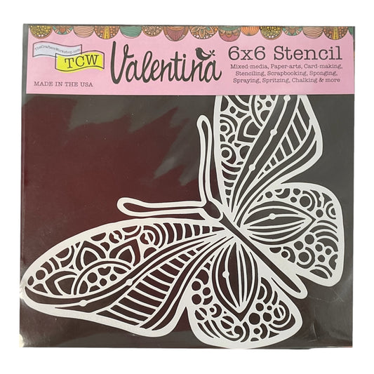 TCW Valentina 6x6 Stencil – Decorative Butterfly